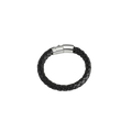 Premium Black Braided Leather Bracelet